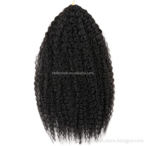 Synthetic Fiber Marley Hair Water Wave Synthetic Braiding Hair Extension Afro Kinky Curly Crochet Braids Brazilian Crochet Hair